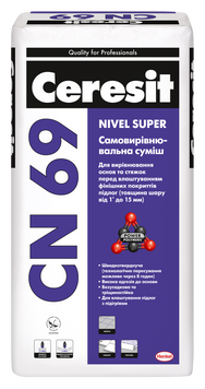 Церезит СN 69 - Самовирівнююча суміш 3-15 мм, 25кг.1/54 000000230 фото