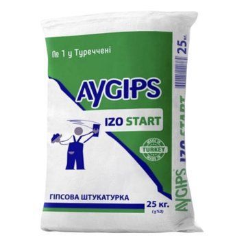 Штукатурка гіпсова IZO Start Aygips, 25 кг 000007013 фото