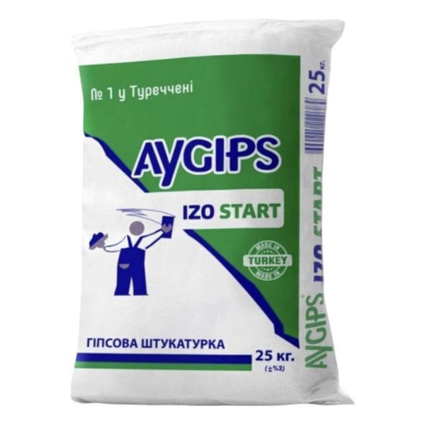 Штукатурка гіпсова IZO Start Aygips, 25 кг 000007013 фото
