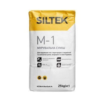 Siltek M-1-100 Мурувальна суміш. Міцність 10 МПа. "Літо" (25 кг) 000008674 фото