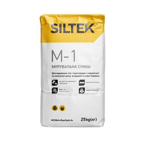 Siltek M-1-100 Мурувальна суміш. Міцність 10 МПа. "Літо" (25 кг) 000008674 фото