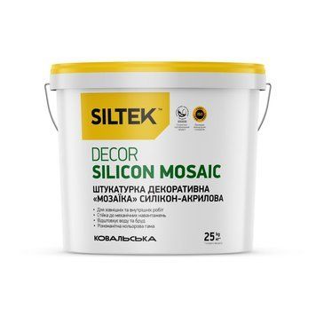 Siltek Decor Silicon Mosaic Штукатурка декоративна "мозаїка", колір на замовлення, 25кг 000009066 фото